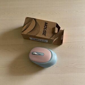 Pink and Blue Wireless Mouse